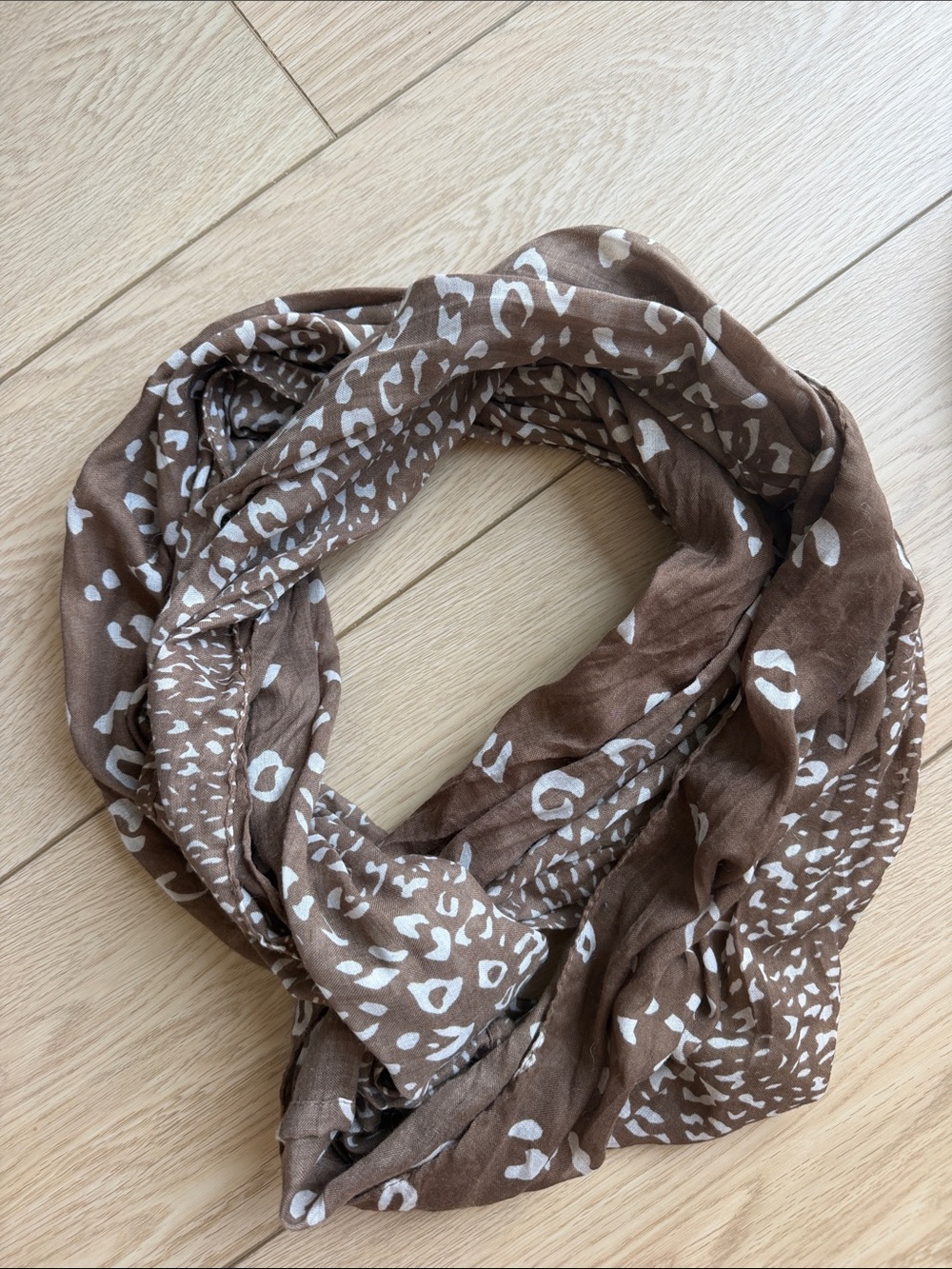 Brown Animal Print Scarf
